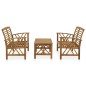 3-tlg. Garten-Lounge-Set Massivholz Akazie 3-tlg. Garten-Lounge-Set Massivholz Akazie