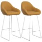 vidaXL Barhocker 2 Stk. Braun Samt vidaXL Barhocker 2 Stk. Braun Samt