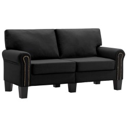 vidaXL 2-Sitzer-Sofa Schwarz Stoff