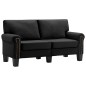 vidaXL 2-Sitzer-Sofa Schwarz Stoff vidaXL 2-Sitzer-Sofa Schwarz Stoff