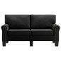 vidaXL 2-Sitzer-Sofa Schwarz Stoff vidaXL 2-Sitzer-Sofa Schwarz Stoff