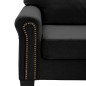 vidaXL 2-Sitzer-Sofa Schwarz Stoff vidaXL 2-Sitzer-Sofa Schwarz Stoff