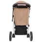 vidaXL 3-Rad-Kinderwagen Taupe und Schwarz vidaXL 3-Rad-Kinderwagen Taupe und Schwarz