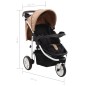 vidaXL 3-Rad-Kinderwagen Taupe und Schwarz vidaXL 3-Rad-Kinderwagen Taupe und Schwarz