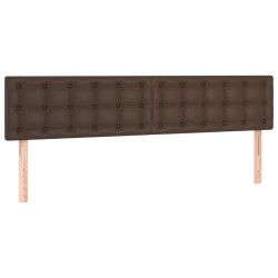 vidaXL Kopfteile 2 Stk. Braun 100x5x78/88 cm Kunstleder