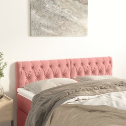 vidaXL Kopfteile 2 Stk. Rosa 72x7x78/88 cm Samt