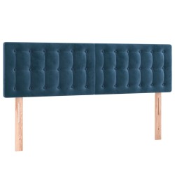 vidaXL Kopfteile 2 Stk. Dunkelblau 72x5x78/88 cm Samt
