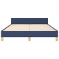 vidaXL Bettgestell mit Kopfteil Blau 140x190 cm Stoff vidaXL Bettgestell mit Kopfteil Blau 140x190 cm Stoff