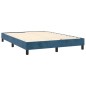 vidaXL Boxspringbett mit Matratze & LED Dunkelblau 140x190 cm Samt vidaXL Boxspringbett mit Matratze & LED Dunkelblau 140x190 cm Samt