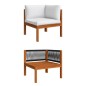 vidaXL 5-tlg. Garten-Lounge-Set mit Kissen Cremeweiß Massivholz Akazie vidaXL 5-tlg. Garten-Lounge-Set mit Kissen Cremeweiß Massivholz Akazie