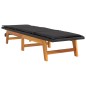 vidaXL Sonnenliegen mit Auflagen 2 Stk. Poly Rattan Massivholz Akazie vidaXL Sonnenliegen mit Auflagen 2 Stk. Poly Rattan Massivholz Akazie