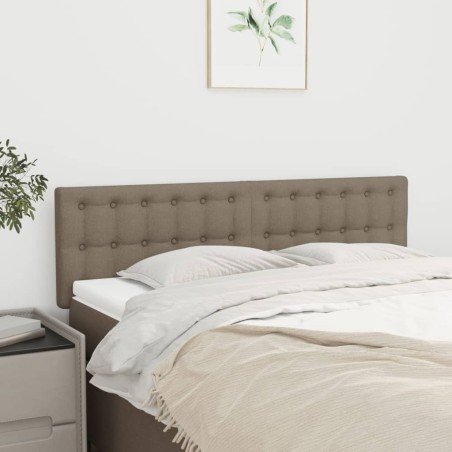 vidaXL Kopfteile 2 Stk. Taupe 72x5x78/88 cm Stoff