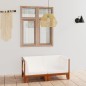 vidaXL 2-Sitzer-Sofa mit Cremeweißen Kissen Akazie Massivholz vidaXL 2-Sitzer-Sofa mit Cremeweißen Kissen Akazie Massivholz