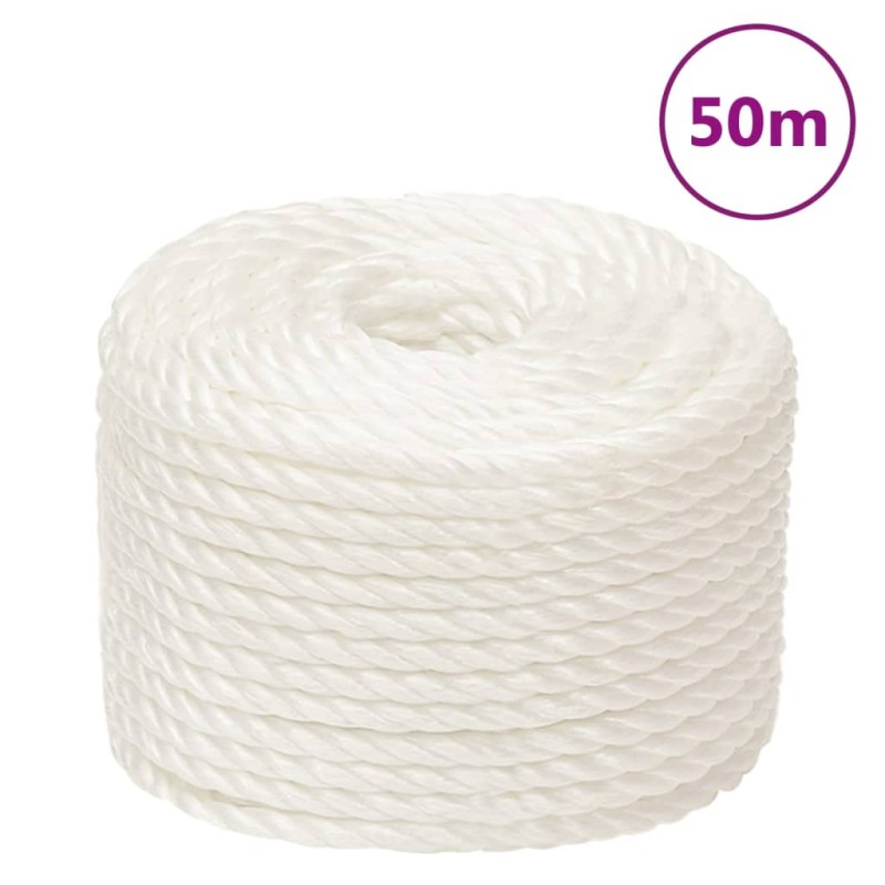 vidaXL Arbeitsseil Weiß 10 mm 50 m Polypropylen vidaXL Arbeitsseil Weiß 10 mm 50 m Polypropylen