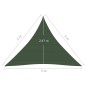 vidaXL Sonnensegel 160 g/m² Dunkelgrün 3x3x3 m HDPE vidaXL Sonnensegel 160 g/m² Dunkelgrün 3x3x3 m HDPE