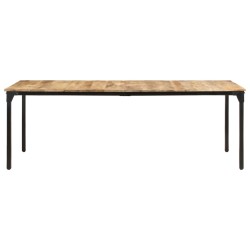 vidaXL Esstisch 220x100x76 cm Raues Mangoholz 