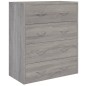 vidaXL Kommode mit 4 Schubladen 60x30,5x71 cm Grau Sonoma vidaXL Kommode mit 4 Schubladen 60x30,5x71 cm Grau Sonoma