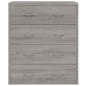 vidaXL Kommode mit 4 Schubladen 60x30,5x71 cm Grau Sonoma vidaXL Kommode mit 4 Schubladen 60x30,5x71 cm Grau Sonoma
