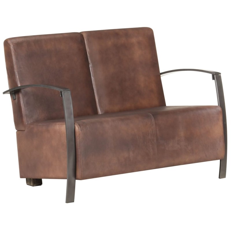 vidaXL 2-Sitzer-Sofa Braun Echtleder vidaXL 2-Sitzer-Sofa Braun Echtleder