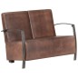 vidaXL 2-Sitzer-Sofa Braun Echtleder vidaXL 2-Sitzer-Sofa Braun Echtleder