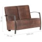 vidaXL 2-Sitzer-Sofa Braun Echtleder vidaXL 2-Sitzer-Sofa Braun Echtleder