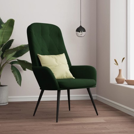 vidaXL Relaxsessel Dunkelgrün Samt