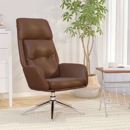 vidaXL Relaxsessel Braun Echtleder