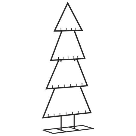 vidaXL Metall-Weihnachtsbaum für Dekorationen Schwarz 125 cm