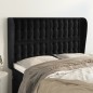 vidaXL Kopfteil mit Ohren Schwarz 147x23x118/128 cm Samt