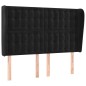 vidaXL Kopfteil mit Ohren Schwarz 147x23x118/128 cm Samt