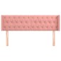 vidaXL Kopfteil mit Ohren Rosa 147x16x78/88 cm Samt vidaXL Kopfteil mit Ohren Rosa 147x16x78/88 cm Samt