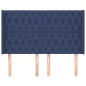 vidaXL Kopfteil mit Ohren Blau 147x16x118/128 cm Stoff