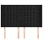 vidaXL Kopfteil mit Ohren Schwarz 147x16x118/128 cm Samt
