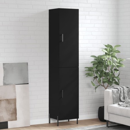 Highboard Schwarz 34,5x34x180 cm Holzwerkstoff