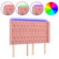 vidaXL LED Kopfteil Rosa 147x16x118/128 cm Samt vidaXL LED Kopfteil Rosa 147x16x118/128 cm Samt