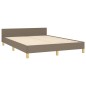 vidaXL Bettgestell mit Kopfteil Taupe 140x190 cm Stoff vidaXL Bettgestell mit Kopfteil Taupe 140x190 cm Stoff