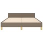 vidaXL Bettgestell mit Kopfteil Taupe 140x190 cm Stoff vidaXL Bettgestell mit Kopfteil Taupe 140x190 cm Stoff