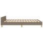 vidaXL Bettgestell mit Kopfteil Taupe 140x190 cm Stoff vidaXL Bettgestell mit Kopfteil Taupe 140x190 cm Stoff
