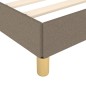 vidaXL Bettgestell mit Kopfteil Taupe 140x190 cm Stoff vidaXL Bettgestell mit Kopfteil Taupe 140x190 cm Stoff