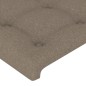 vidaXL Bettgestell mit Kopfteil Taupe 140x190 cm Stoff vidaXL Bettgestell mit Kopfteil Taupe 140x190 cm Stoff