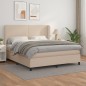 vidaXL Boxspringbett Matratze Cappuccino-Braun 180x200 cm Kunstleder vidaXL Boxspringbett Matratze Cappuccino-Braun 180x200 cm Kunstleder