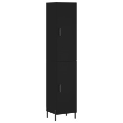 Highboard Schwarz 34,5x34x180 cm Holzwerkstoff