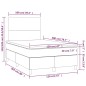 vidaXL Boxspringbett mit Matratze & LED Dunkelbraun 120x200 cm Stoff vidaXL Boxspringbett mit Matratze & LED Dunkelbraun 120x200 cm Stoff