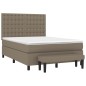 vidaXL Boxspringbett mit Matratze Taupe 140x200 cm Stoff vidaXL Boxspringbett mit Matratze Taupe 140x200 cm Stoff