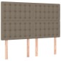 vidaXL Boxspringbett mit Matratze Taupe 140x200 cm Stoff vidaXL Boxspringbett mit Matratze Taupe 140x200 cm Stoff