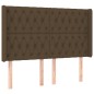 vidaXL Boxspringbett mit Matratze & LED Dunkelbraun 140x200 cm Stoff vidaXL Boxspringbett mit Matratze & LED Dunkelbraun 140x200 cm Stoff