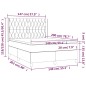 vidaXL Boxspringbett mit Matratze & LED Dunkelbraun 140x200 cm Stoff vidaXL Boxspringbett mit Matratze & LED Dunkelbraun 140x200 cm Stoff