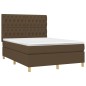 vidaXL Boxspringbett mit Matratze Dunkelbraun 140x190 cm Stoff vidaXL Boxspringbett mit Matratze Dunkelbraun 140x190 cm Stoff