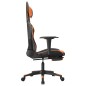 vidaXL Gaming-Stuhl mit Massage & Fußstütze Schwarz Orange Kunstleder vidaXL Gaming-Stuhl mit Massage & Fußstütze Schwarz Orange Kunstleder