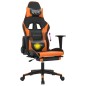 vidaXL Gaming-Stuhl mit Massage & Fußstütze Schwarz Orange Kunstleder vidaXL Gaming-Stuhl mit Massage & Fußstütze Schwarz Orange Kunstleder